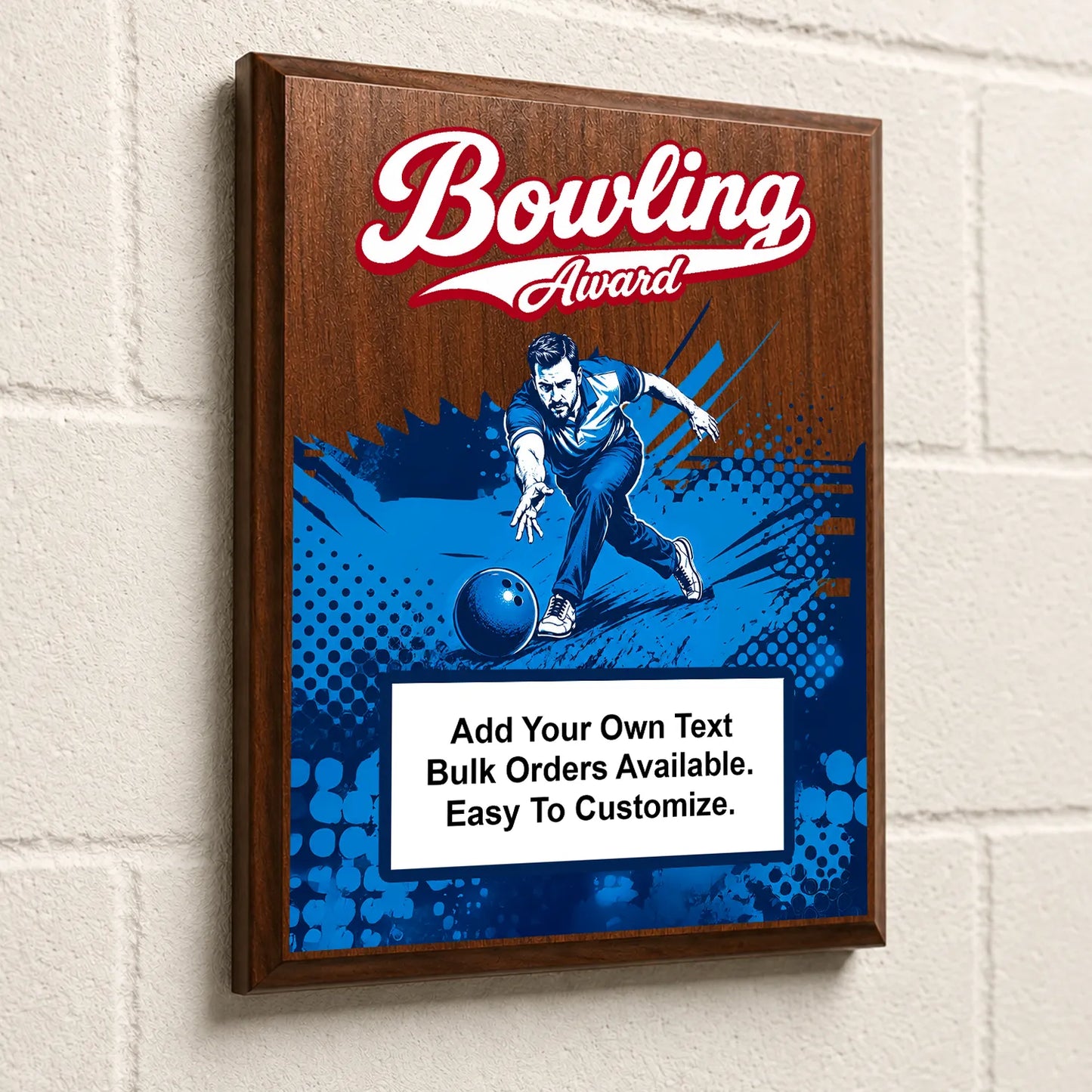 Personalized Bowling Award Plaques - Design 5