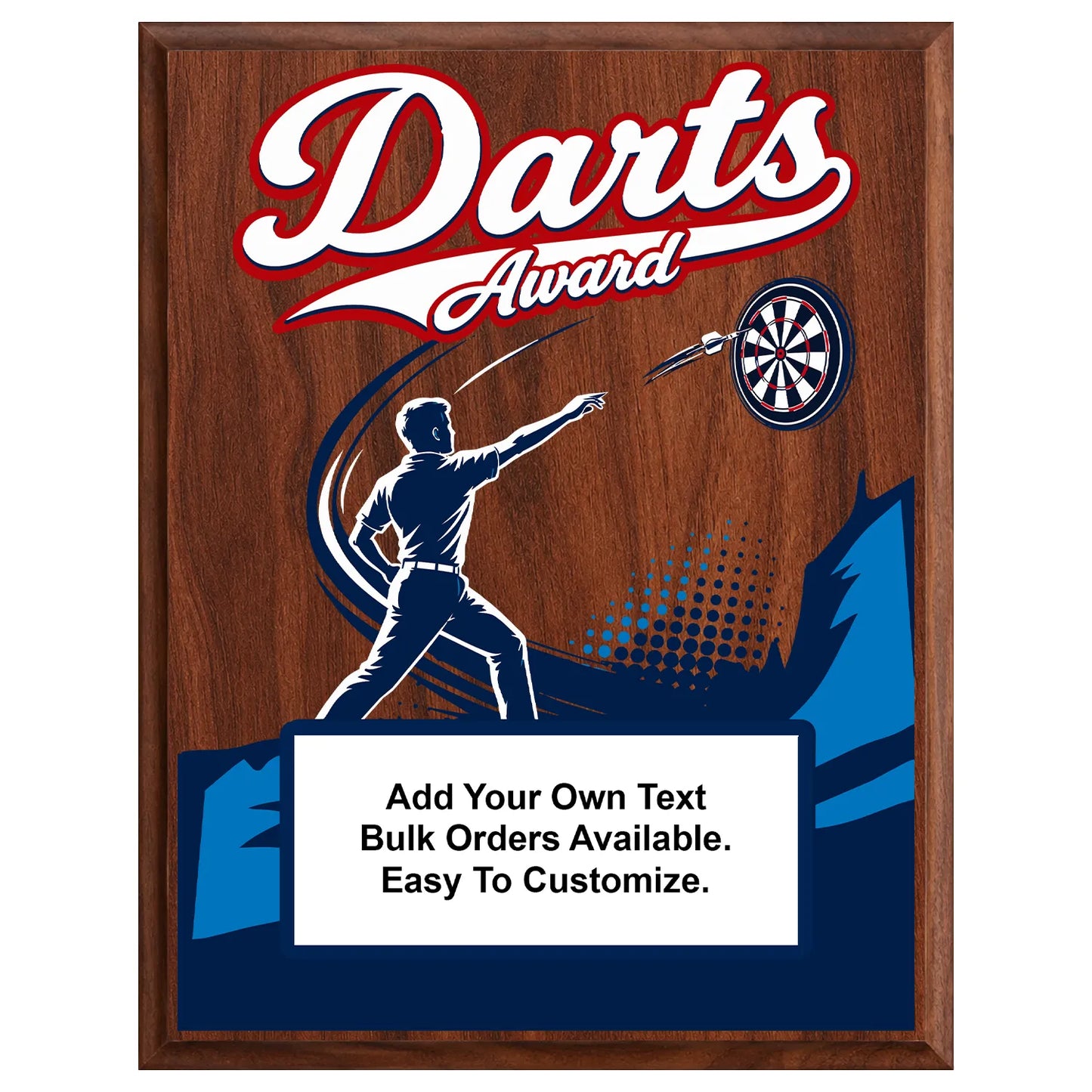 Personalized Darts Award Plaques - Design 2
