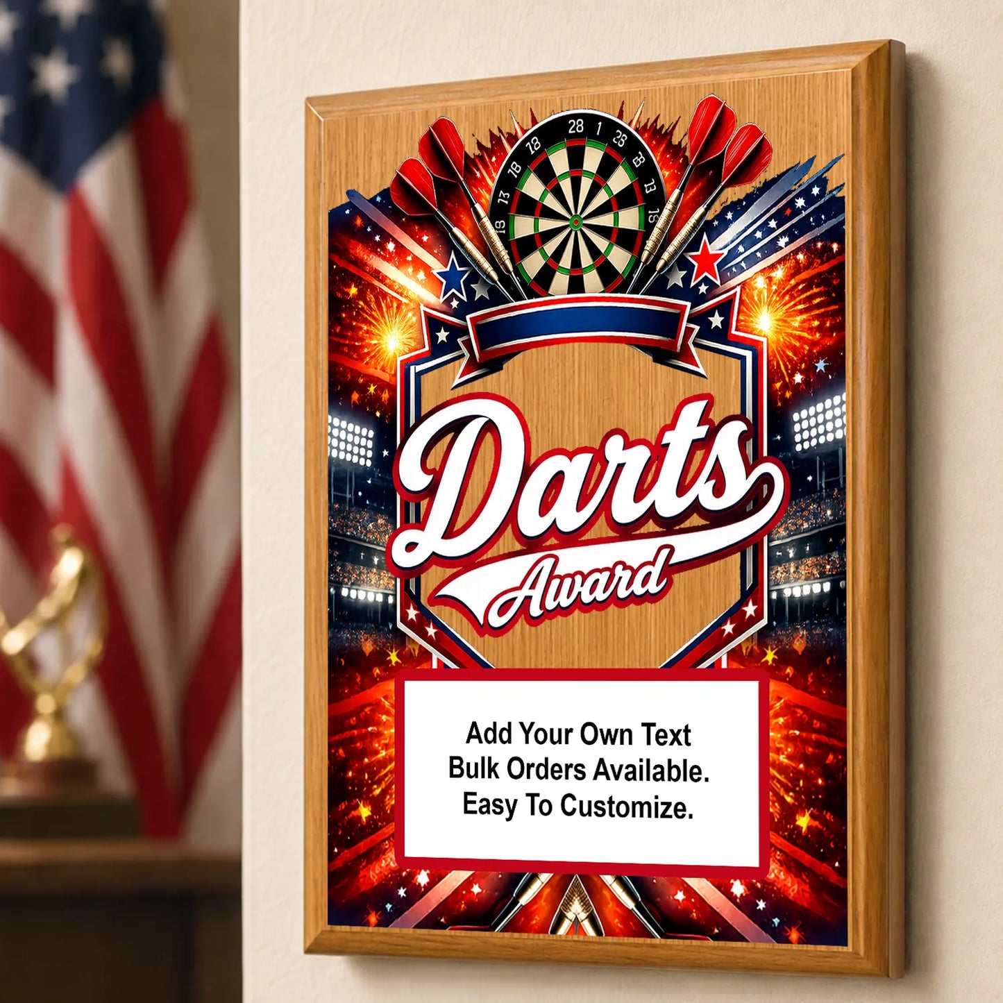 Personalized Darts Award Plaques - Design 2