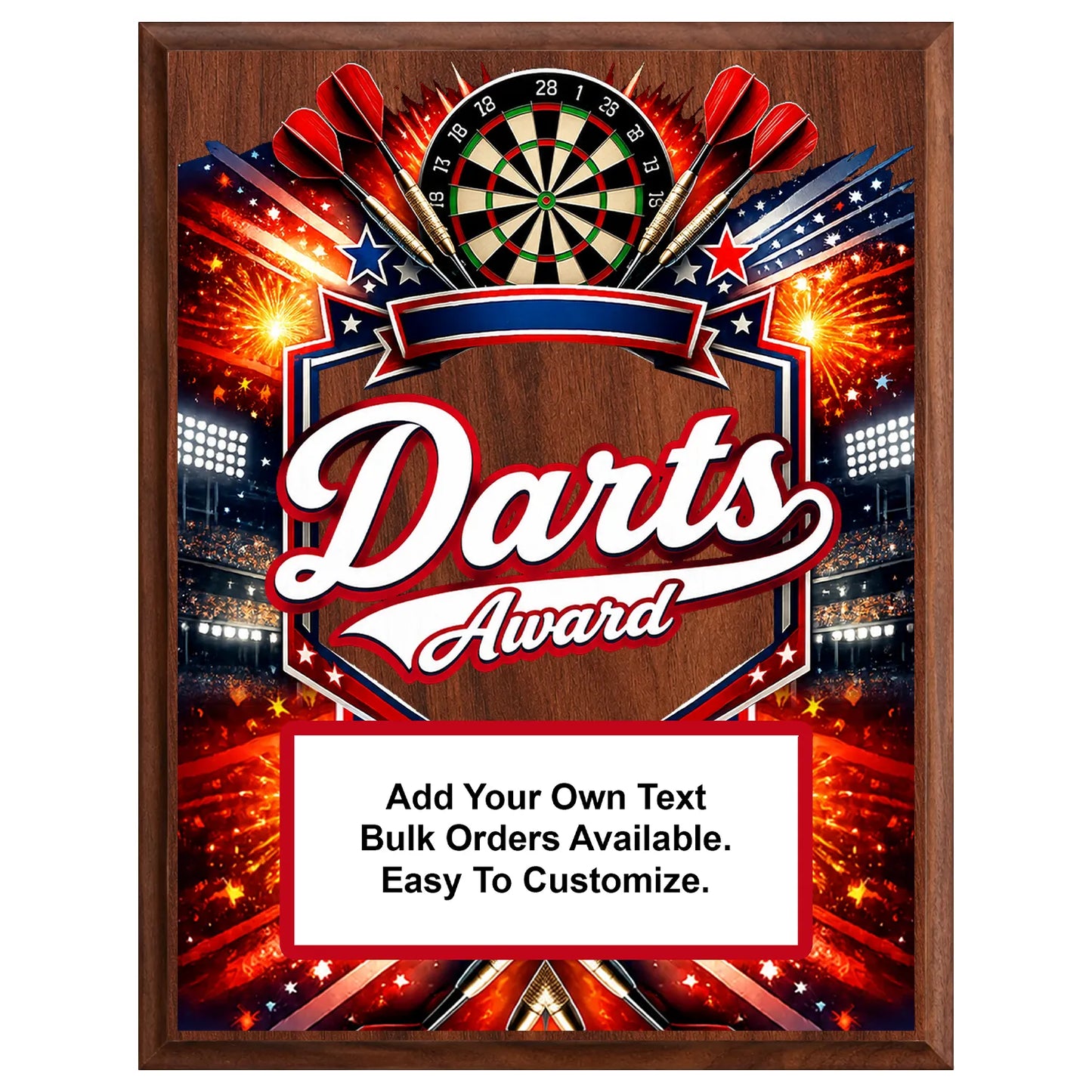 Personalized Darts Award Plaques - Design 3