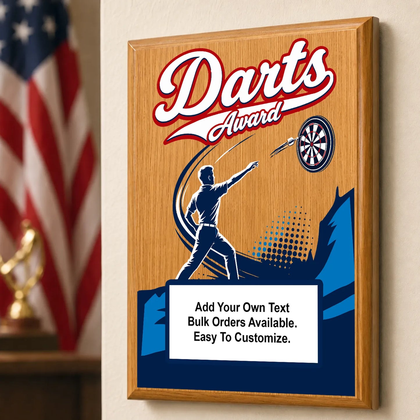 Personalized Darts Award Plaques - Design 4