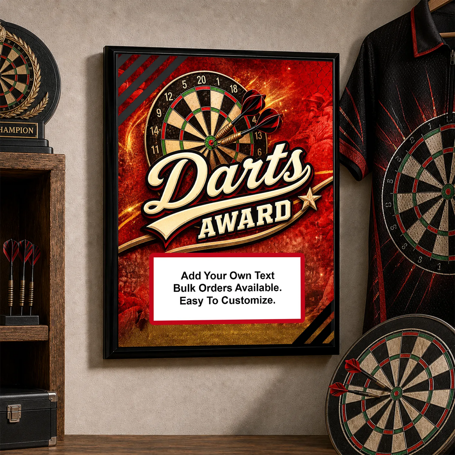 Personalized Darts Award Plaques - Design 5