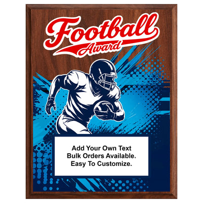 Personalized Football Award Plaques - Design 1