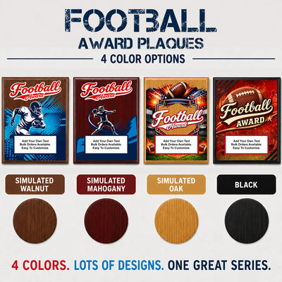 Personalized Football Award Plaques - Design 1