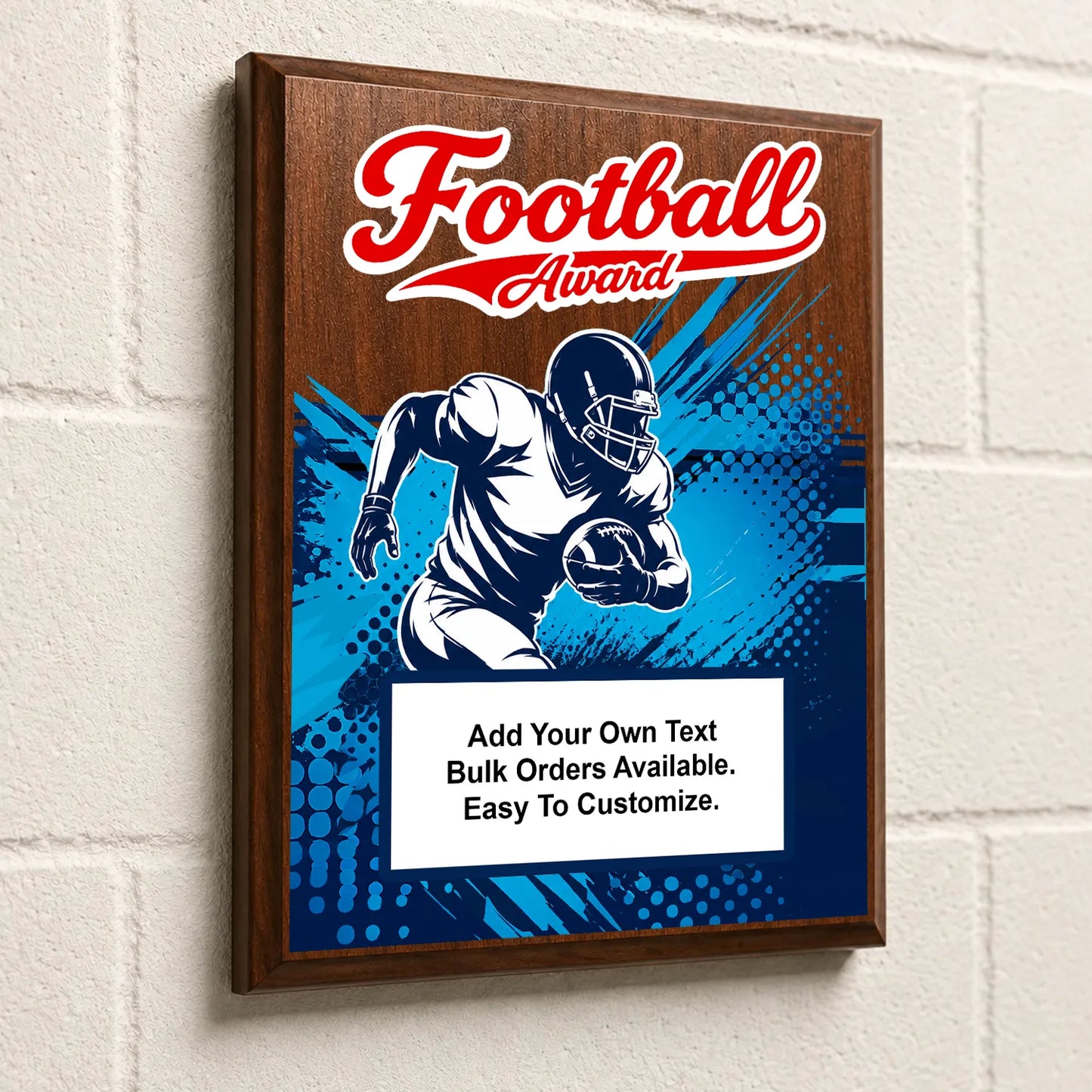 Personalized Football Award Plaques - Design 3
