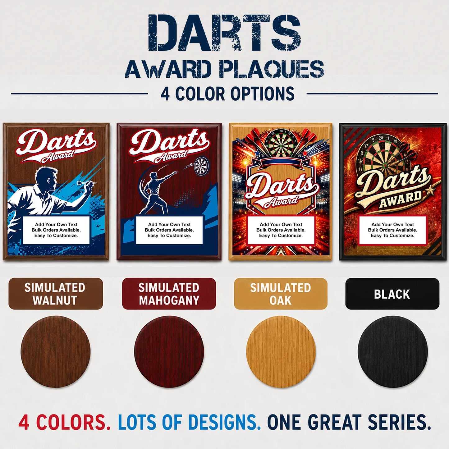 Personalized Darts Award Plaques - Design 2