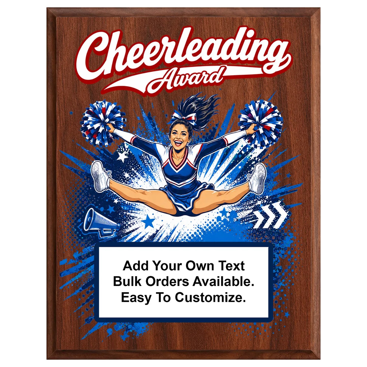 Personalized Cheerleading Award Plaques - Design 1
