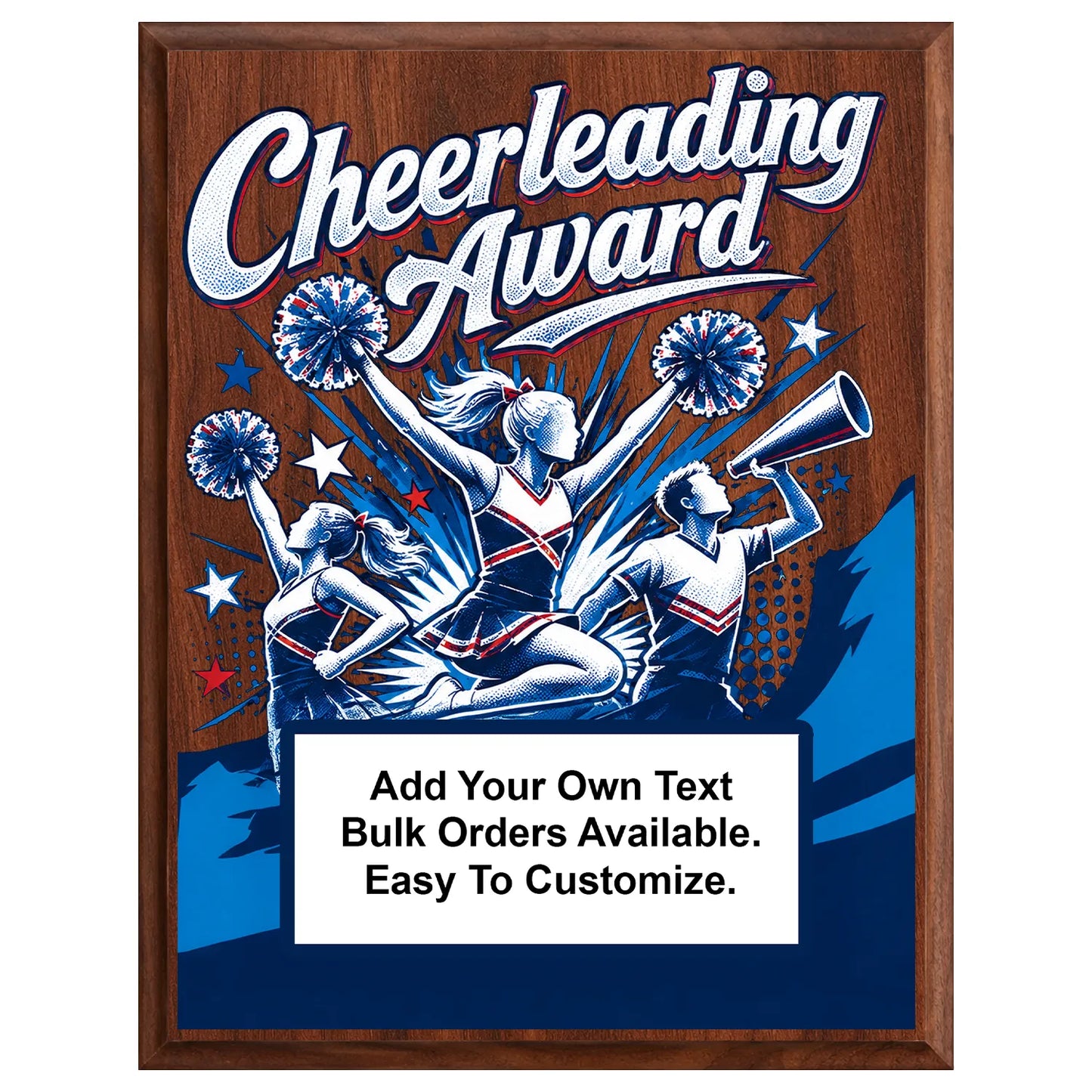 Personalized Cheerleading Award Plaques - Design 2
