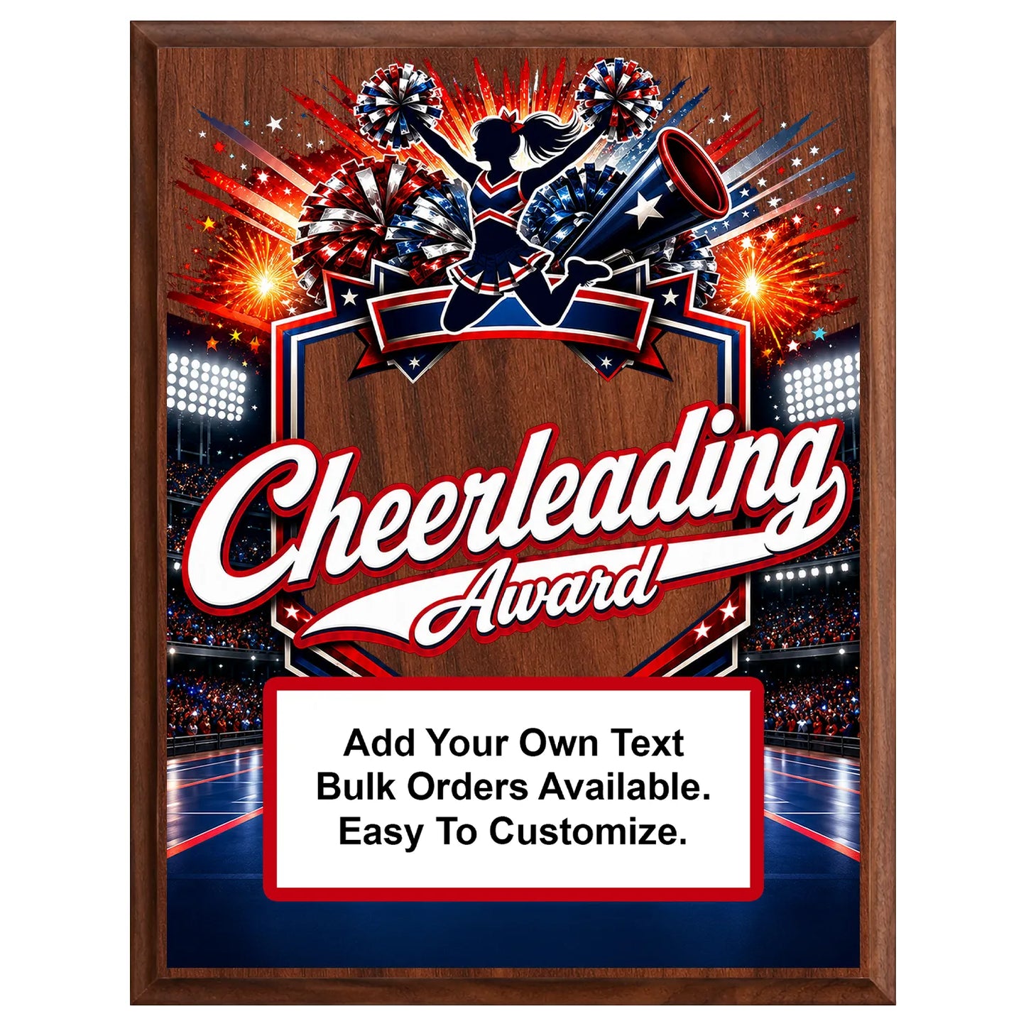 Personalized Cheerleading Award Plaques - Design 3