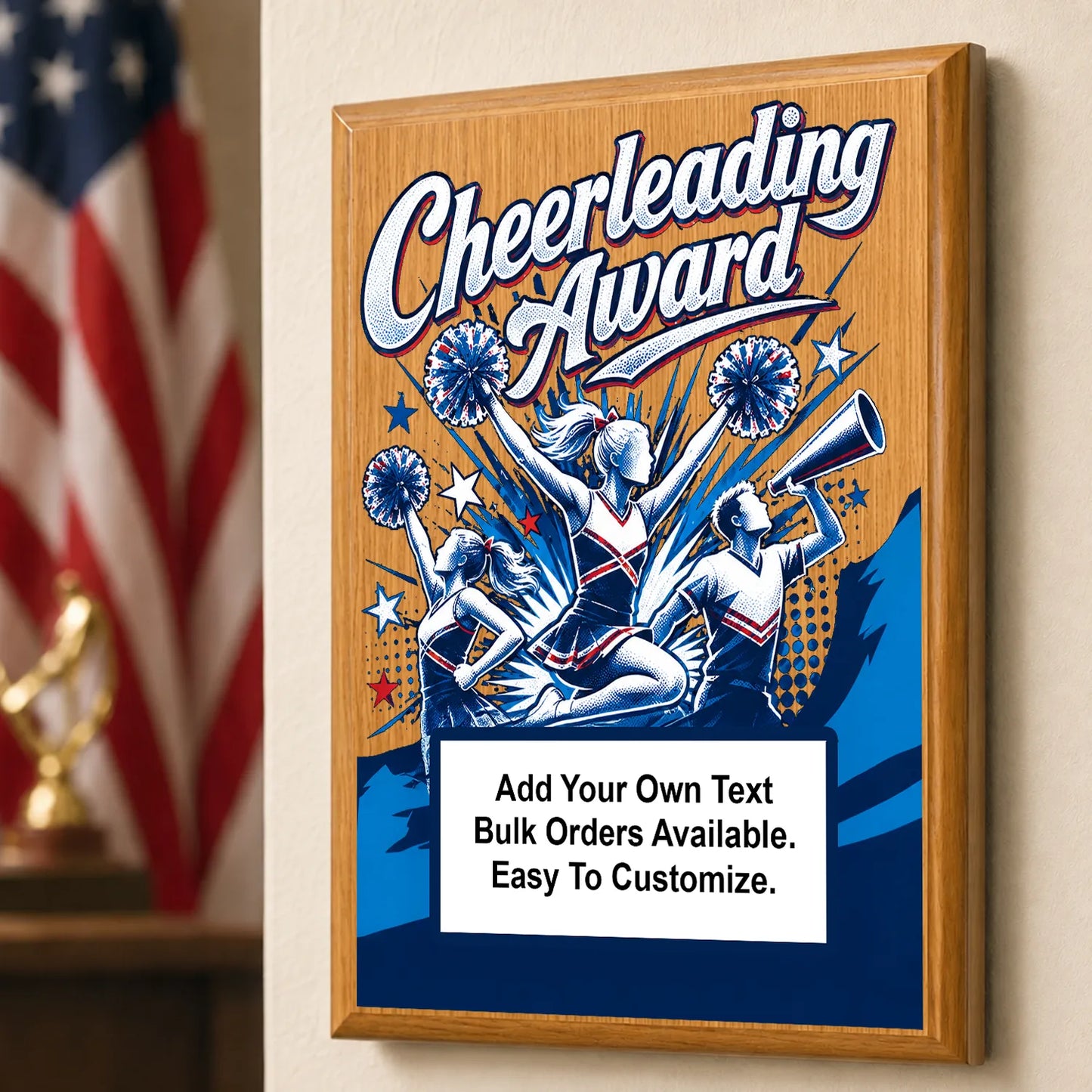 Personalized Cheerleading Award Plaques - Design 3