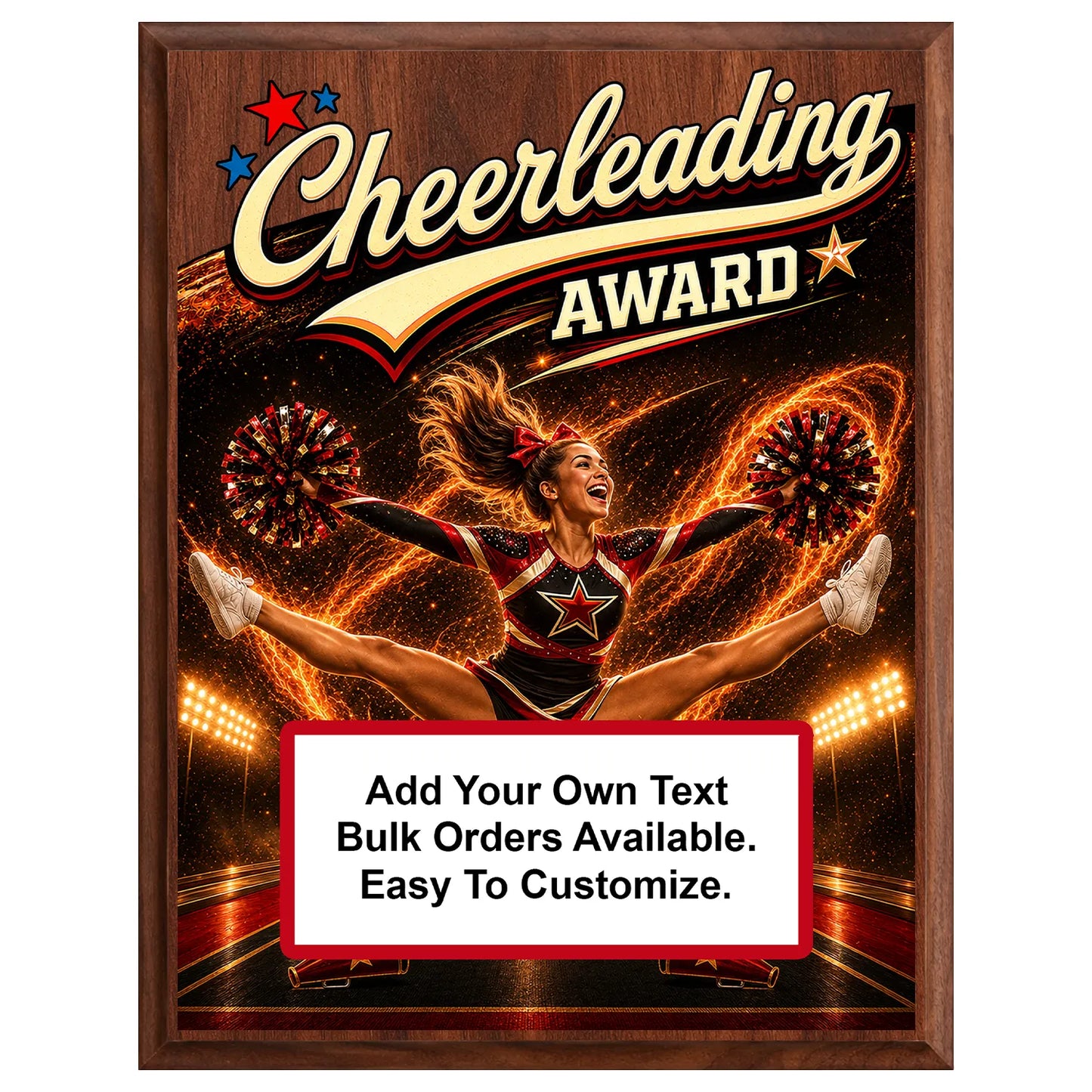 Personalized Cheerleading Award Plaques - Design 5