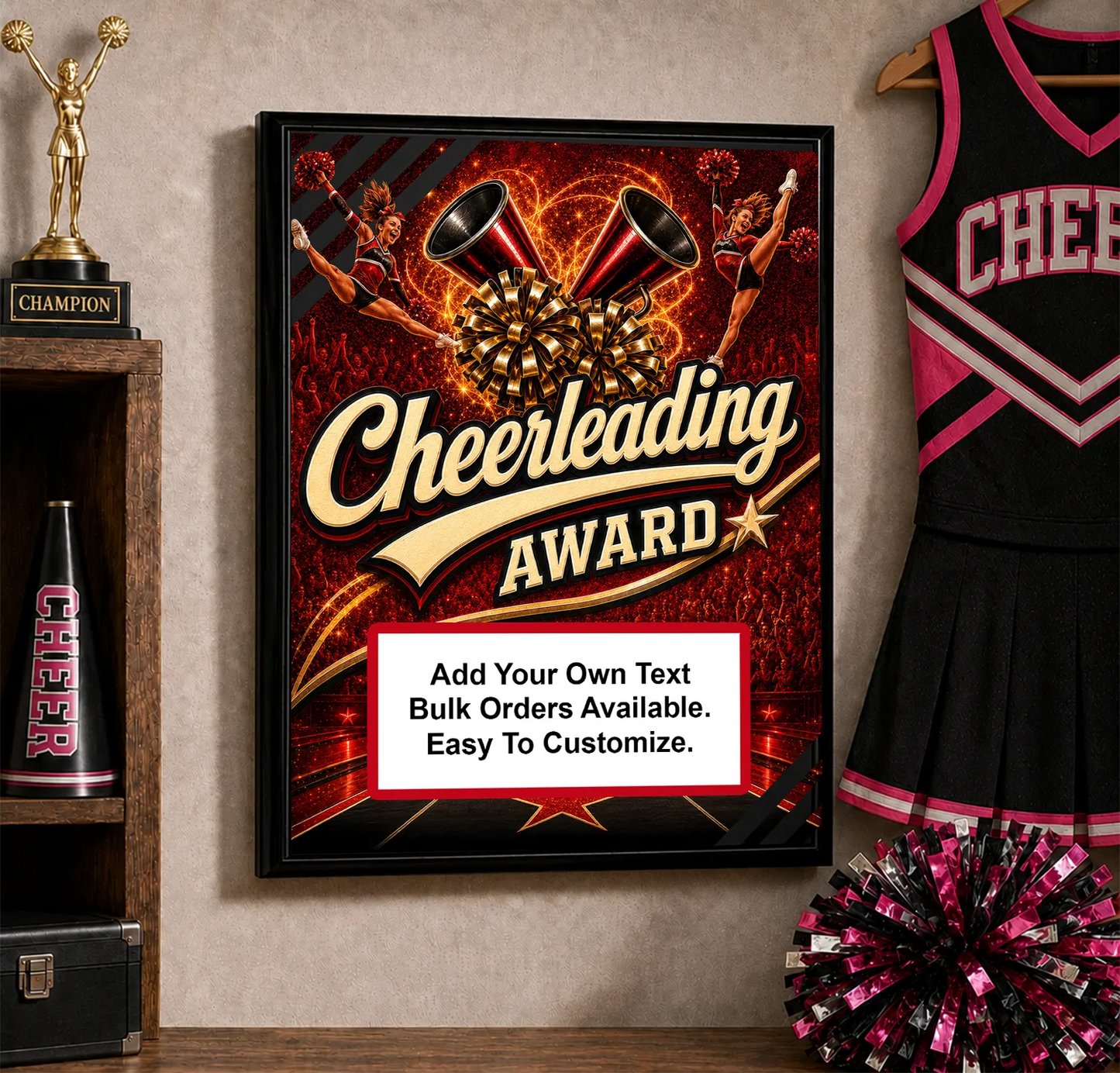 Personalized Cheerleading Award Plaques - Design 5