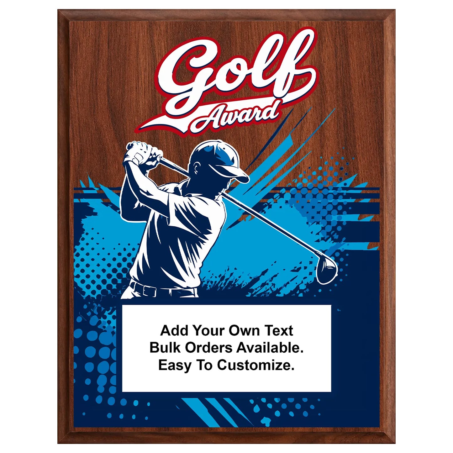 Personalized Golf Award Plaques - Design 1