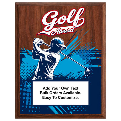Personalized Golf Award Plaques - Design 1