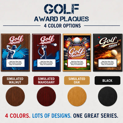 Personalized Golf Award Plaques - Design 1