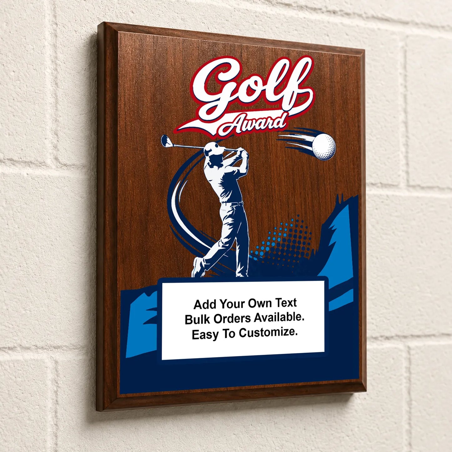 Personalized Golf Award Plaques - Design 1