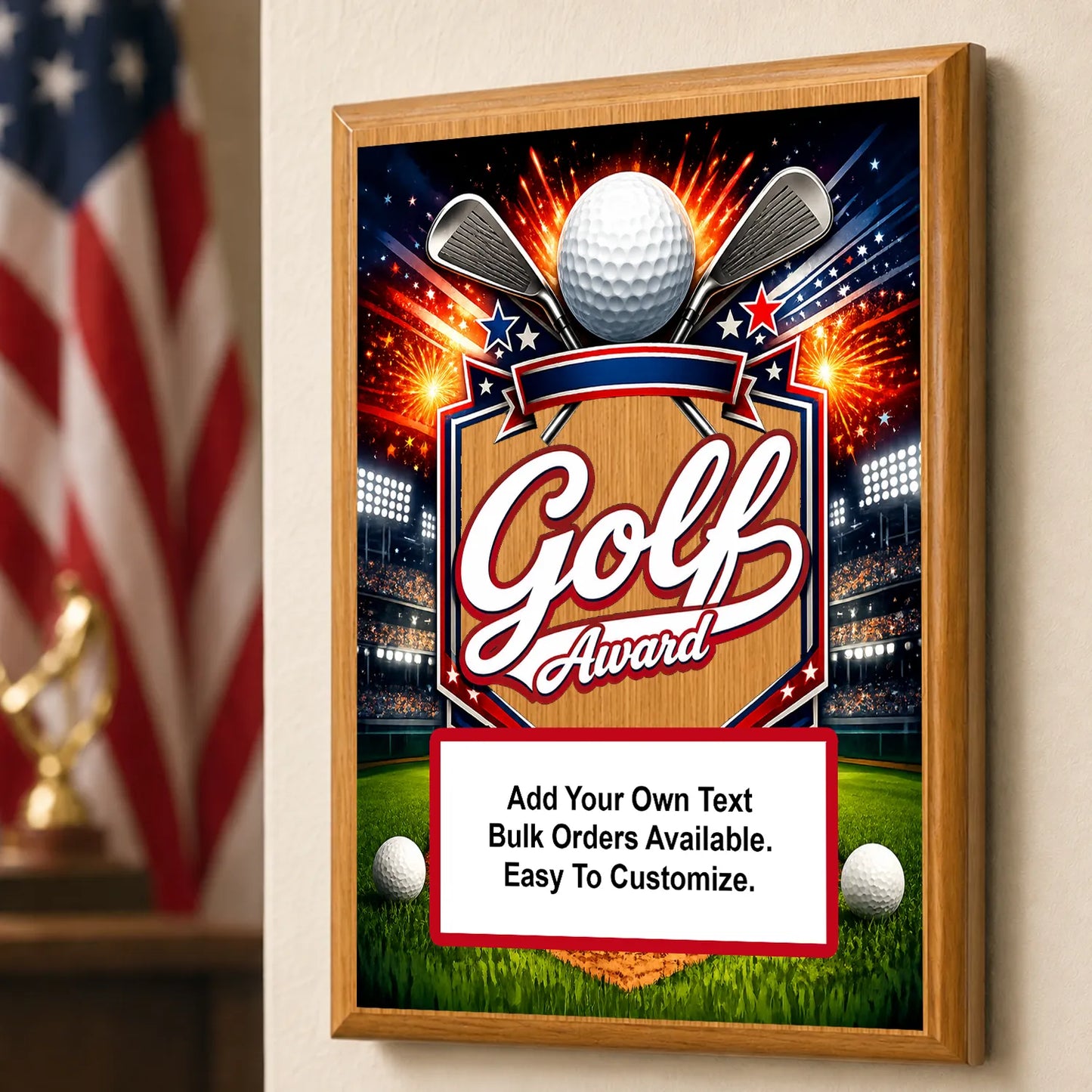 Personalized Golf Award Plaques - Design 2