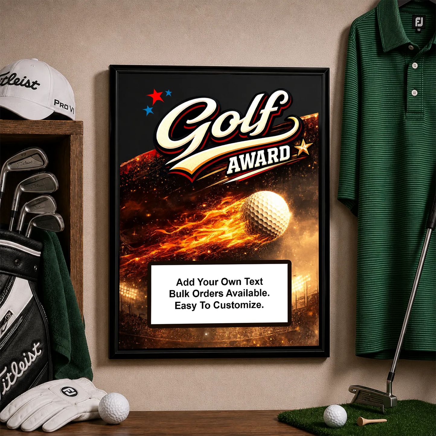 Personalized Golf Award Plaques - Design 1
