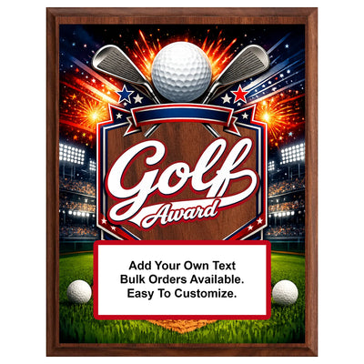 Personalized Golf Award Plaques - Design 3