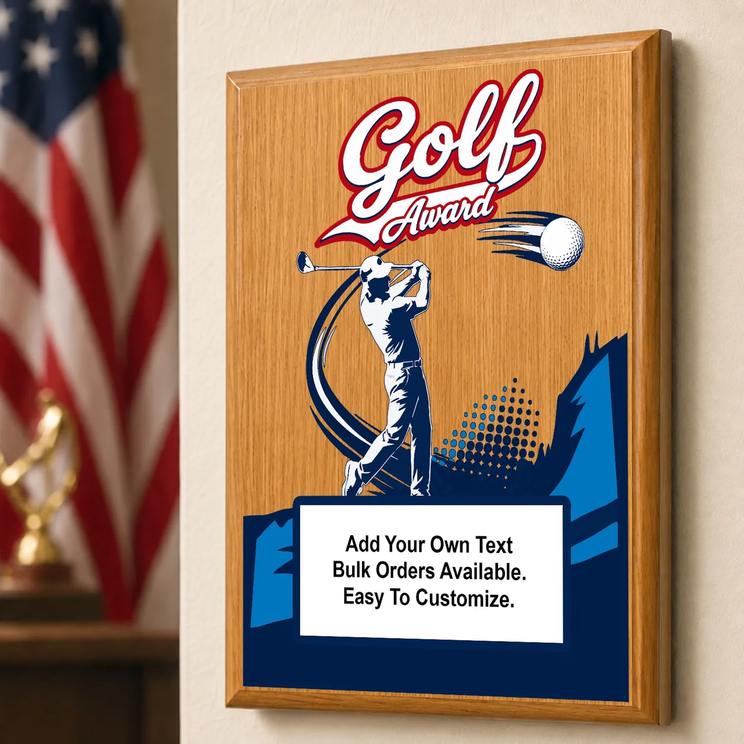 Personalized Golf Award Plaques - Design 4