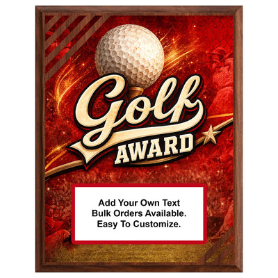 Personalized Golf Award Plaques - Design 4