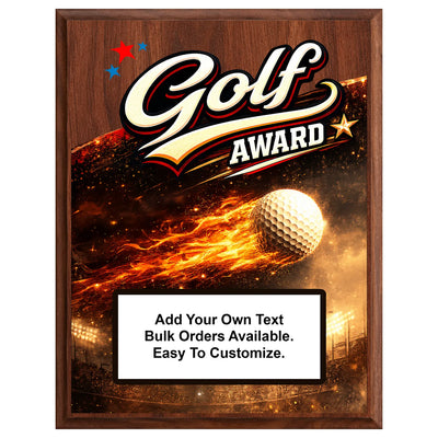 Personalized Golf Award Plaques - Design 5