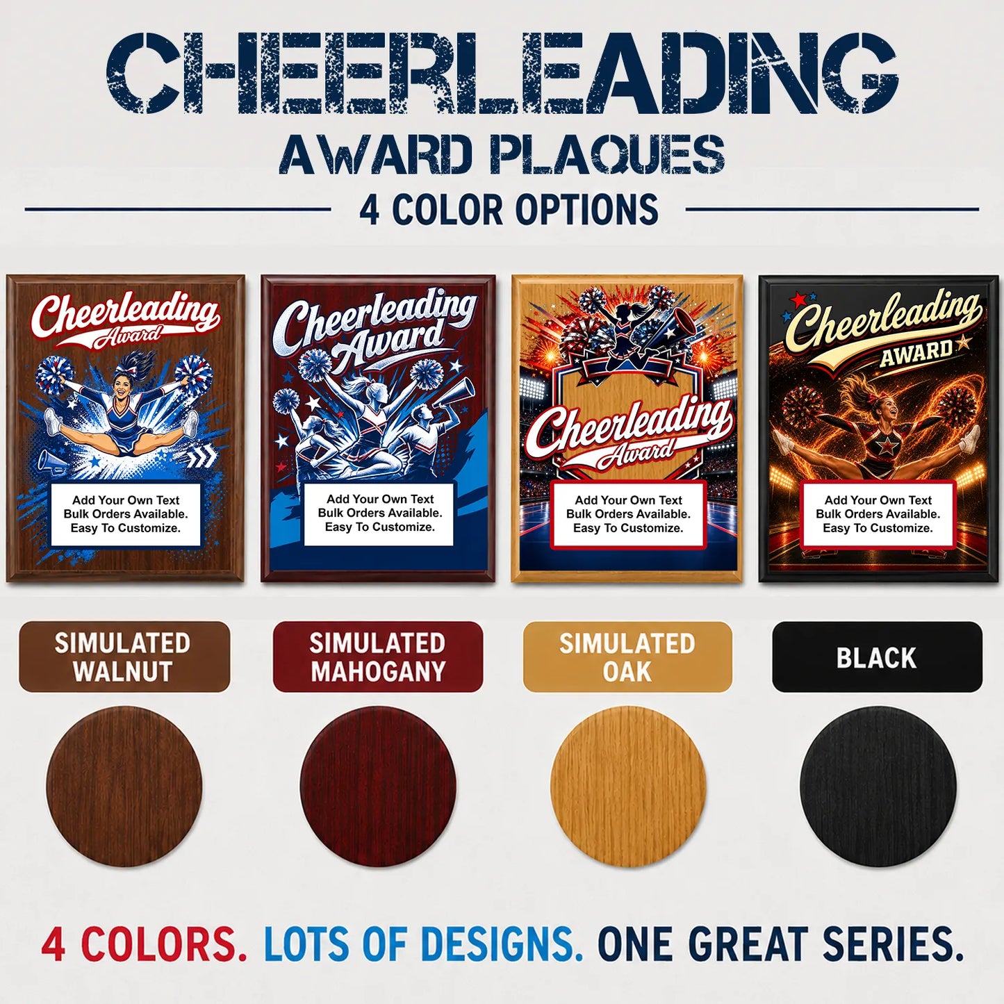 Personalized Cheerleading Award Plaques - Design 3