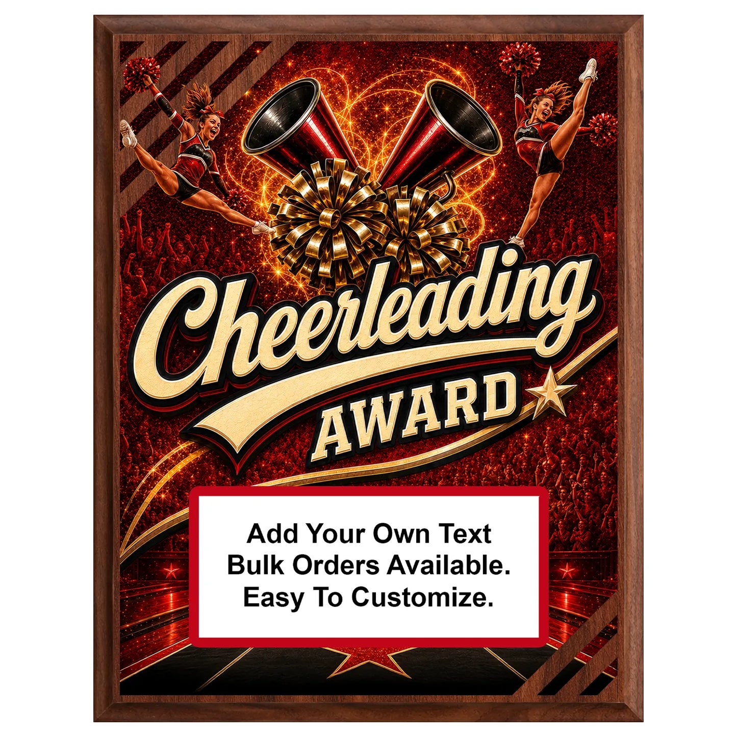 Personalized Cheerleading Award Plaques - Design 4