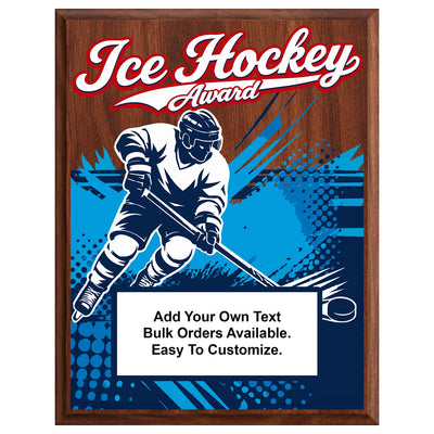 Personalized Ice Hockey Award Plaques - Design 1