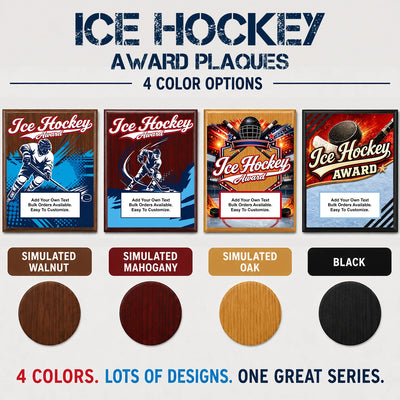 Personalized Ice Hockey Award Plaques - Design 4