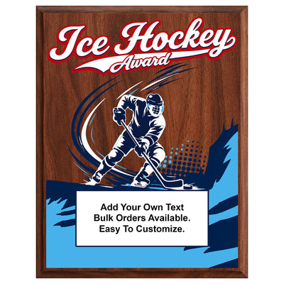 Personalized Ice Hockey Award Plaques - Design 2