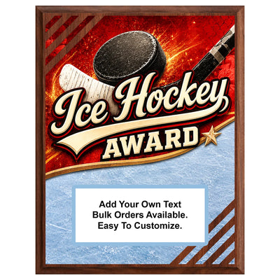 Personalized Ice Hockey Award Plaques - Design 4