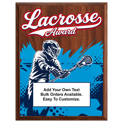 Personalized Lacrosse Award Plaques - Design 1
