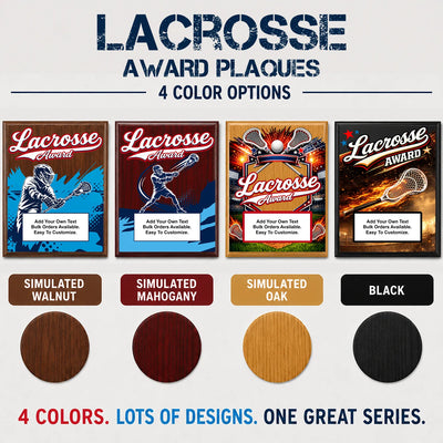 Personalized Lacrosse Award Plaques - Design 1