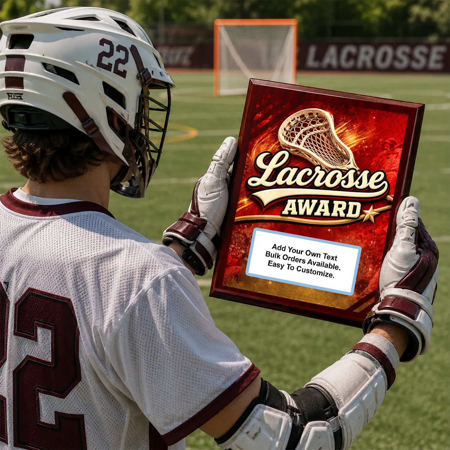 Personalized Lacrosse Award Plaques - Design 1