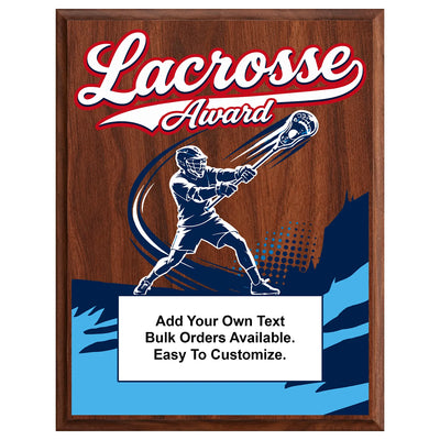 Personalized Lacrosse Award Plaques - Design 2
