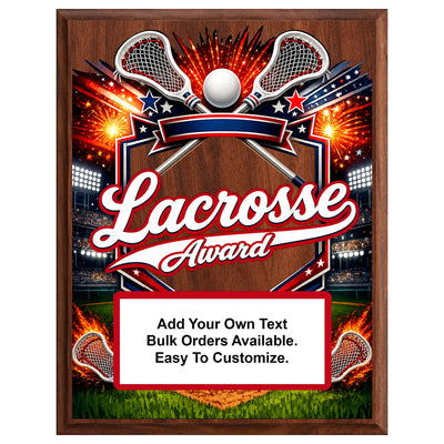 Personalized Lacrosse Award Plaques - Design 3