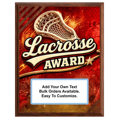 Personalized Lacrosse Award Plaques - Design 4