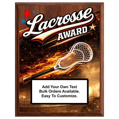 Personalized Lacrosse Award Plaques - Design 5
