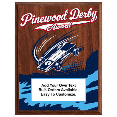 Personalized Pinewood Derby Award Plaques - Design 2
