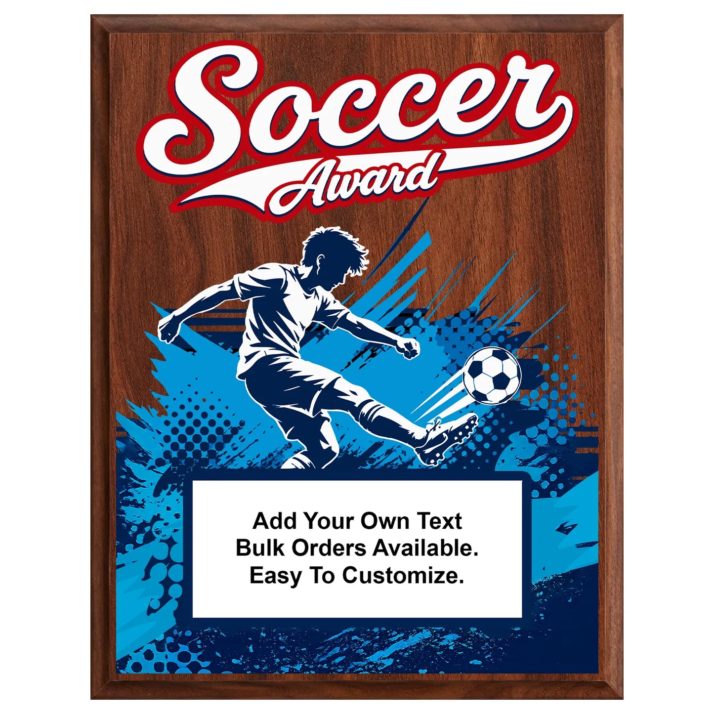 Personalized Soccer Award Plaques - Design 1