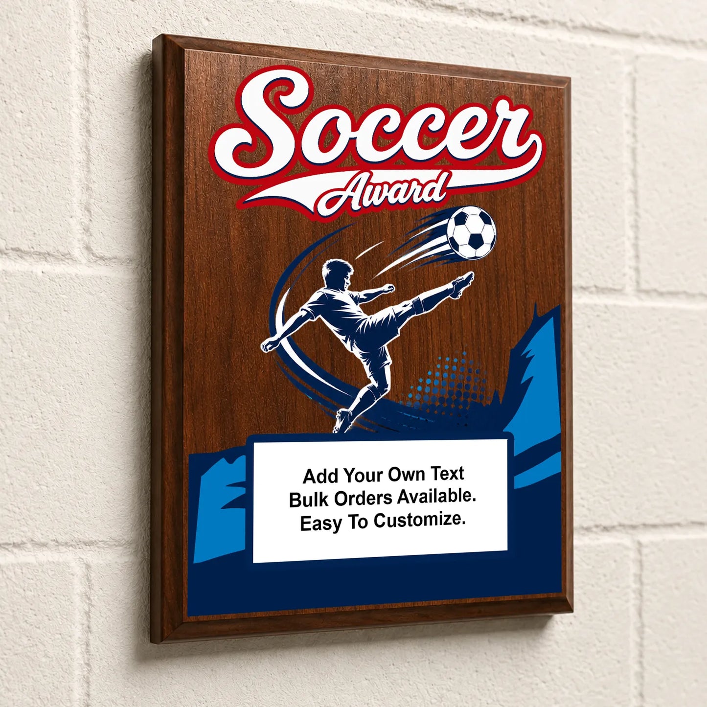 Personalized Soccer Award Plaques - Design 1