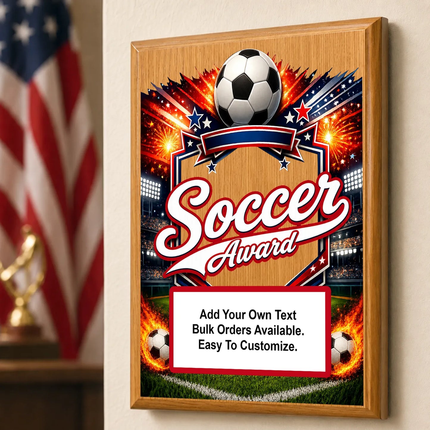 Personalized Soccer Award Plaques - Design 2