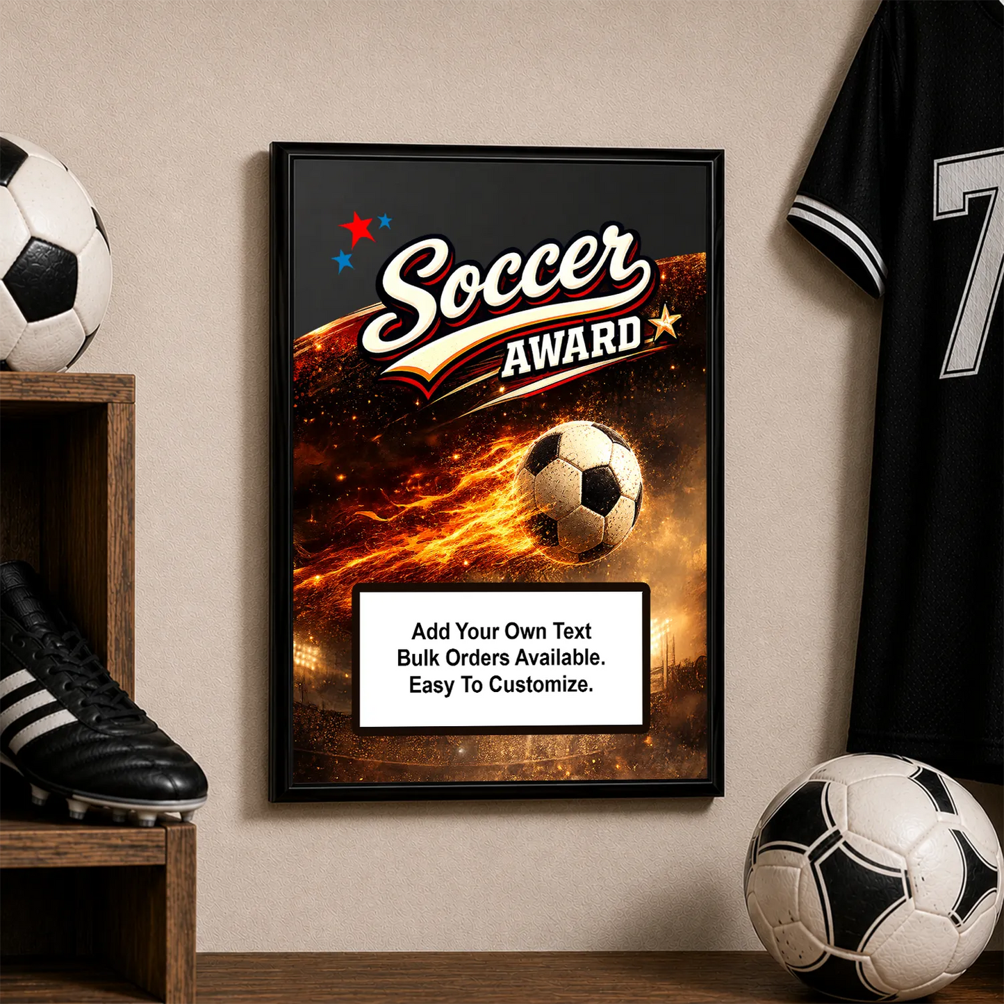 Personalized Soccer Award Plaques - Design 1