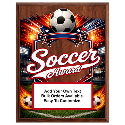 Personalized Soccer Award Plaques - Design 3