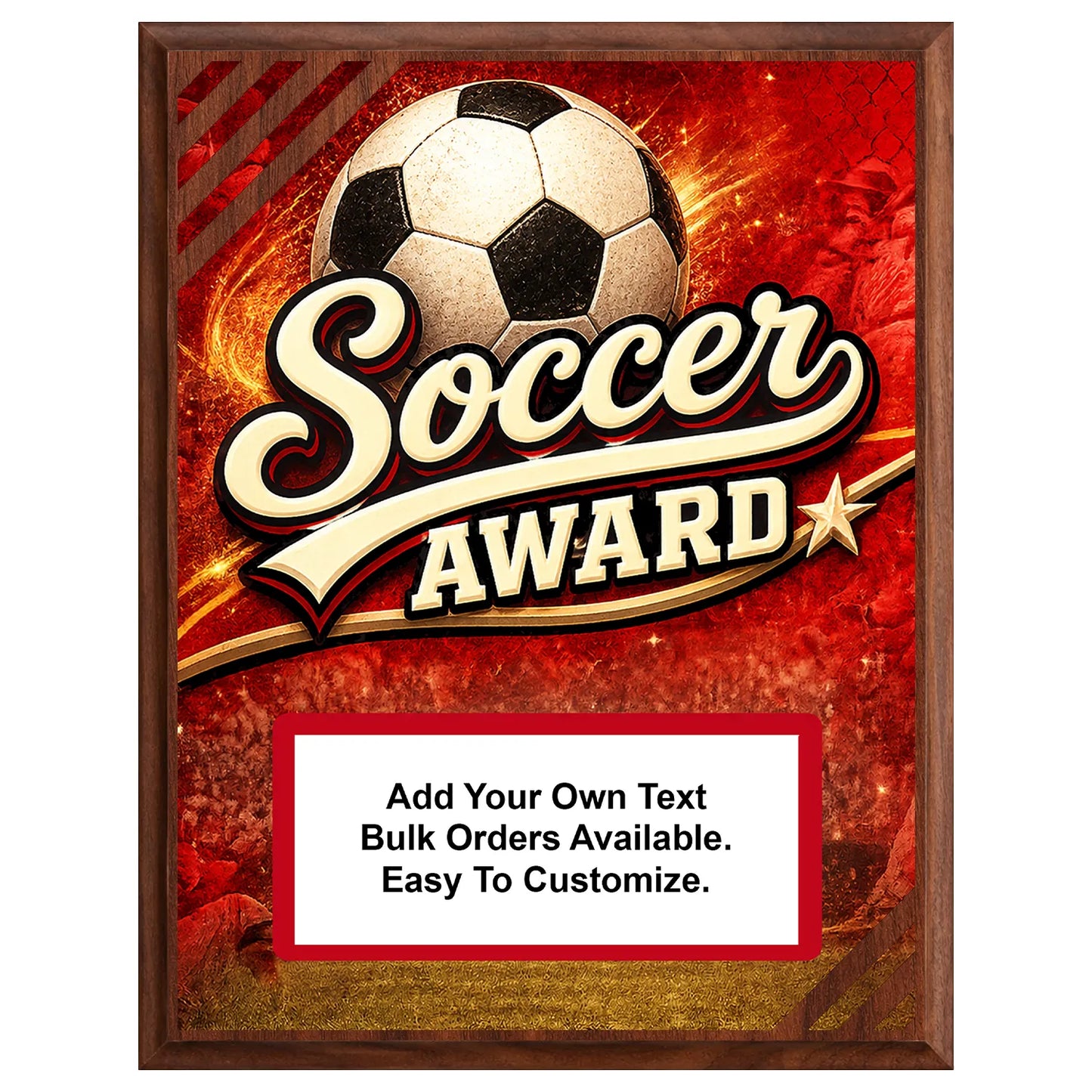 Personalized Soccer Award Plaques - Design 4