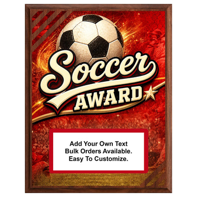 Personalized Soccer Award Plaques - Design 4