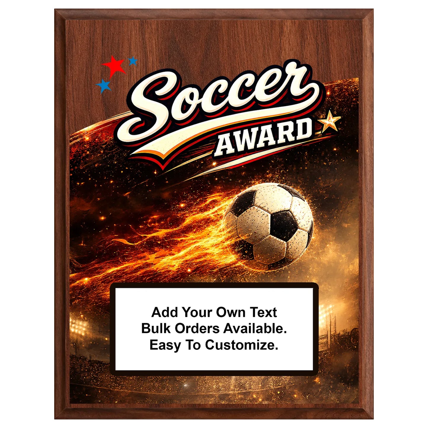 Personalized Soccer Award Plaques - Design 5
