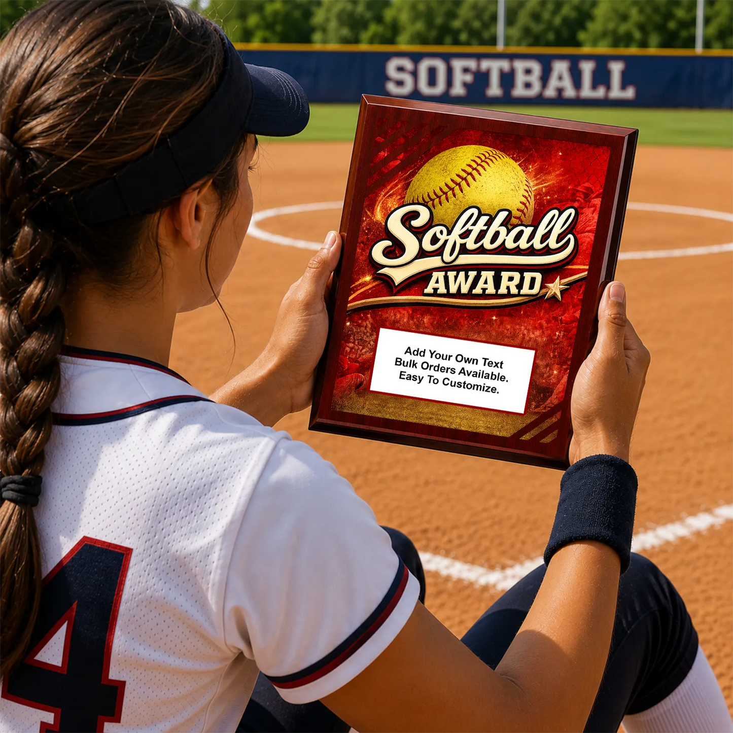 Personalized Softball Award Plaques - Design 3