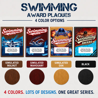 Personalized Swimming Award Plaques - Design 3